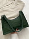 Зелена сумка-багет на короткому ремінці | 6783181 | фото 5