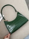 Зелена сумка-багет на короткому ремінці | 6783181 | фото 8