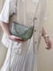 Жіноча маленька сумка крос-боді багет на ланцюжку рептилія зелена | 6783184 | фото 6
