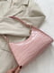 Рожева сумка-багет на короткому ремінці | 6783192 | фото 2