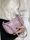 Фіолетова сумка-багет на пластиковому ланцюжку | 6783199