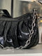 Чорна сумка-багет на срібному ланцюжку | 6783207 | фото 10