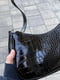 Чорна сумка-багет рептилія | 6783233 | фото 7