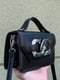 Чорна сумка крос-боді з кільцями на ремінці | 6783259 | фото 2