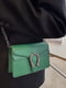 Зелена сумка-клатч на ланцюжку з підковою | 6783262 | фото 4