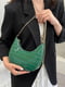 Зелена сумка-багет з золотим ланцюжком | 6783294 | фото 3