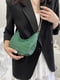 Зелена сумка-багет з золотим ланцюжком | 6783294 | фото 4