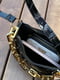 Чорна сумка-багет рептилія | 6783333 | фото 5