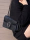 Чорна сумка крос-боді з залізною підковою | 6783398 | фото 3