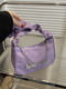 Фіолетова сумка-багет на короткій ручці | 6783443 | фото 2