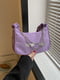 Фіолетова сумка-багет на короткій ручці | 6783443 | фото 4