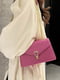Рожева класична сумка крос-боді на ланцюжку | 6783452 | фото 2