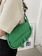 Зелена класична сумка-сідло | 6783457 | фото 4