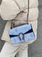 Блакитна сумка крос-боді з залізною підковою | 6783471 | фото 4