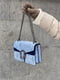 Блакитна сумка крос-боді з залізною підковою | 6783471 | фото 9