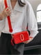 Червона сумка крос-боді на широкому ремінці | 6783520 | фото 3