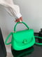 Зелена сумка крос-боді на ремінці з маленькою ручкою | 6783535 | фото 10