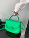 Зелена сумка крос-боді на ремінці з маленькою ручкою | 6783535 | фото 3