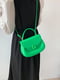 Зелена сумка крос-боді на ремінці з маленькою ручкою | 6783535 | фото 7