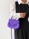 Фіолетова сумка крос-боді на ремінці з маленькою ручкою | 6783536 | фото 2