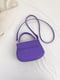 Фіолетова сумка крос-боді на ремінці з маленькою ручкою | 6783536 | фото 3