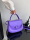 Фіолетова сумка крос-боді на ремінці з маленькою ручкою | 6783536 | фото 8