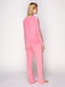 Велюровий рожевий костюм: світшот з мереживом та штани | 6783775 | фото 2