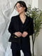 Класичний чорний костюм-трійка: жилет, жакет та штани-палаццо | 6788997 | фото 2
