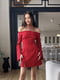 Елегантна червона сукня з відкритими плечима | 6789076 | фото 3