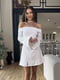 Елегантна сукня молочного кольору з відкритими плечима | 6789077 | фото 4