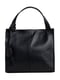 Чорна шкіряна сумка-шопер | 6789097 | фото 4