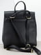 Чорний шкіряний рюкзак-сумка | 6789141 | фото 2