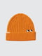Оранжевый вязаный комплект с вышивкой: шапка и перчатки | 6789205 | фото 2