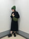 Зеленая вязаная шапка-бини с вышивкой | 6789215 | фото 8