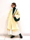 Желтое оверсайз пальто с поясом | 6789219 | фото 10