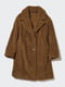Коричневое плюшевое пальто на флисе | 6789251 | фото 2