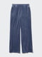 Расклешенные синие брюки с карманами | 6789254 | фото 3