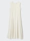 Біла сукня-трапеція з бічними кишенями | 6789324 | фото 2