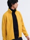 Флисовая желтая куртка с ветронепроницаемой окантовкой по краю | 6789343