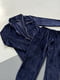 Піжама-двійка плюш велюр колір синій  | 6789404 | фото 4
