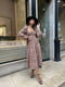 Сукня із софту колір бежевий принт «лео» | 6789724 | фото 4