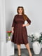 Сукня з поясом колір коричневий | 6789761 | фото 4