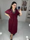 Сукня-халат вільного крою колір бордовий  | 6789833 | фото 2