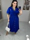 Сукня-халат вільного крою колір електрик  | 6789836 | фото 2
