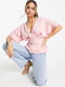 Рожева блуза з глибоким V-подібним вирізом | 6790059 | фото 2