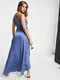 Синя асиметрична вечірня сукня | 6790066 | фото 2