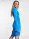 Асиметрична синя сукня з драпіровкою | 6790146 | фото 2