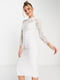 Біла мереживна сукня-футляр на підкладці | 6790159 | фото 2