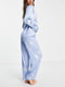 Блакитна піжама з принтом: сорочка та штани | 6790250 | фото 3