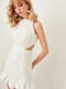 Біла міні-сукня з вузьким вирізом | 6790343 | фото 2
